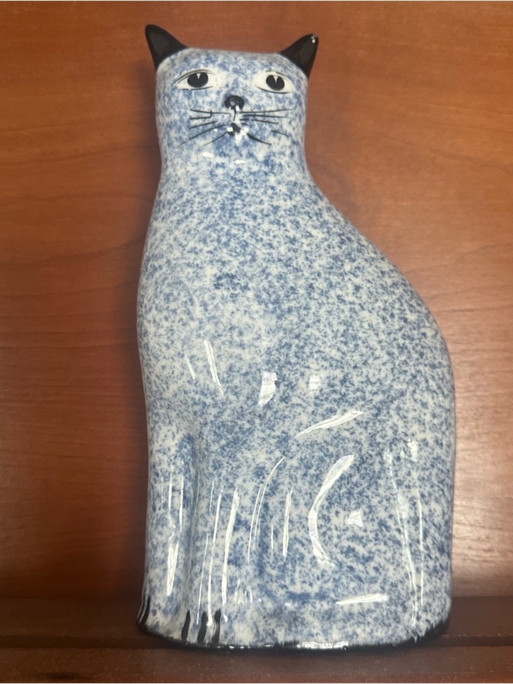 Enesco Set of Two Porcelain Cats Blue White - Picture 4 of 10